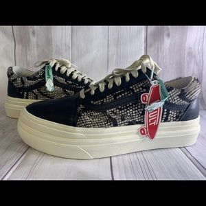 Vans Old Skool Snake Pony Black Marshmallow Shoes